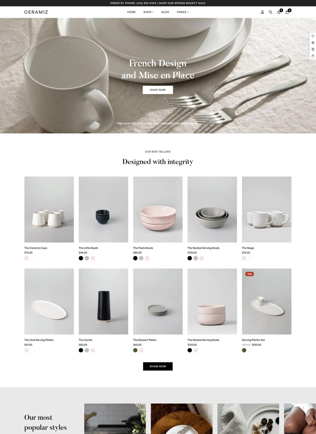 小众陶瓷品牌独立站设计图4